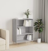 VidaXL Boekenkast 69,5x32,5x90 cm bewerkt hout grijs sonoma eikenkleur