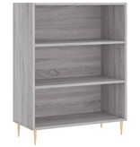 VidaXL Boekenkast 69,5x32,5x90 cm bewerkt hout grijs sonoma eikenkleur
