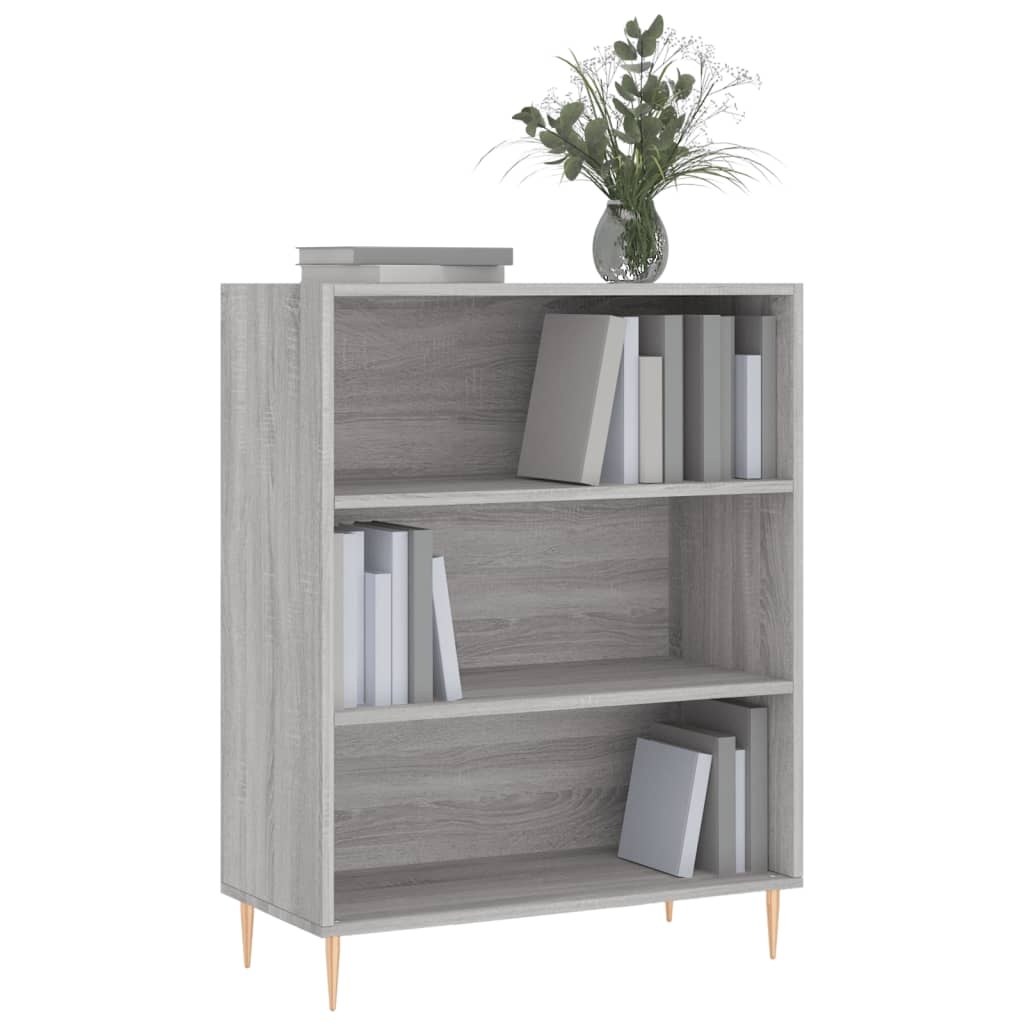 VidaXL Boekenkast 69,5x32,5x90 cm bewerkt hout grijs sonoma eikenkleur