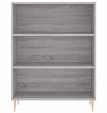 VidaXL Boekenkast 69,5x32,5x90 cm bewerkt hout grijs sonoma eikenkleur