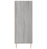 VidaXL Boekenkast 69,5x32,5x90 cm bewerkt hout grijs sonoma eikenkleur