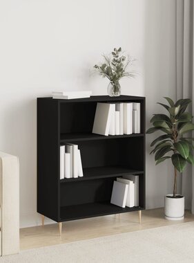 VidaXL Boekenkast 69,5x32,5x90 cm bewerkt hout zwart
