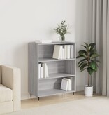 VidaXL Boekenkast 69,5x32,5x90 cm bewerkt hout grijs sonoma eikenkleur