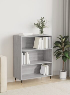 VidaXL Boekenkast 69,5x32,5x90 cm bewerkt hout grijs sonoma eikenkleur