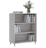 VidaXL Boekenkast 69,5x32,5x90 cm bewerkt hout grijs sonoma eikenkleur