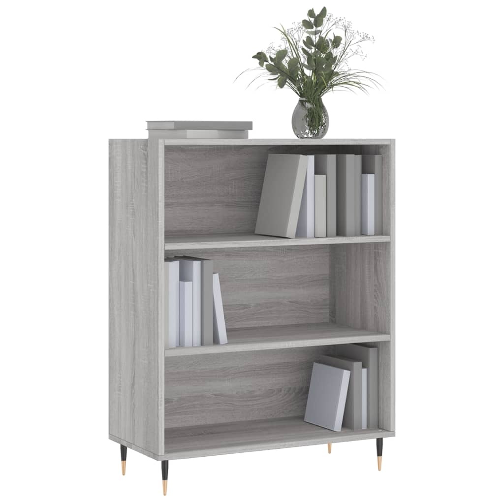 VidaXL Boekenkast 69,5x32,5x90 cm bewerkt hout grijs sonoma eikenkleur