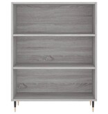 VidaXL Boekenkast 69,5x32,5x90 cm bewerkt hout grijs sonoma eikenkleur