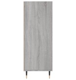 VidaXL Boekenkast 69,5x32,5x90 cm bewerkt hout grijs sonoma eikenkleur