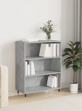 VidaXL Boekenkast 69,5x32,5x90 cm bewerkt hout betongrijs