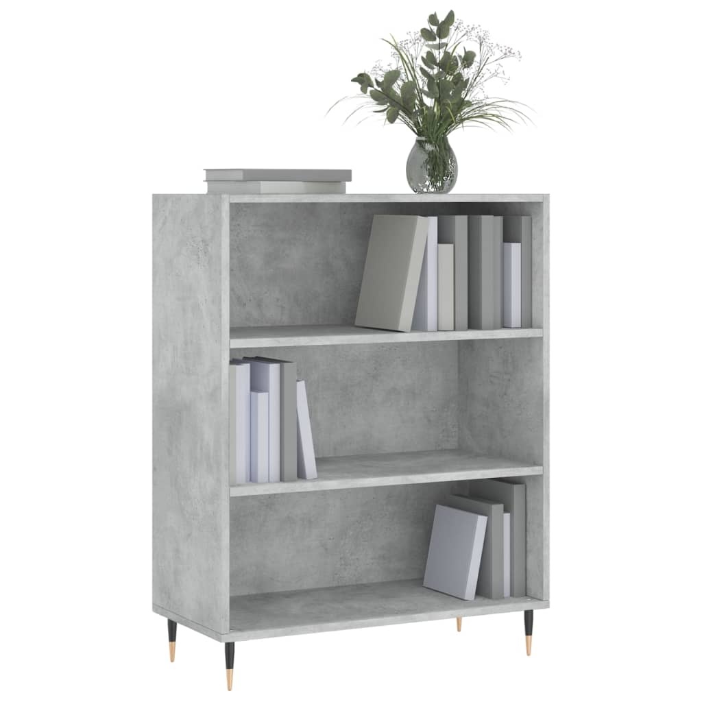 VidaXL Boekenkast 69,5x32,5x90 cm bewerkt hout betongrijs