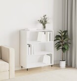 VidaXL Boekenkast 69,5x32,5x90 cm bewerkt hout hoogglans wit