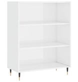 VidaXL Boekenkast 69,5x32,5x90 cm bewerkt hout hoogglans wit