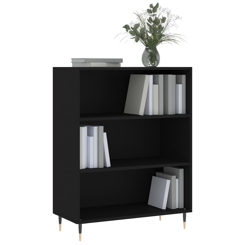 VidaXL Boekenkast 69,5x32,5x90 cm bewerkt hout zwart