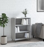VidaXL Boekenkast 69,5x32,5x90 cm bewerkt hout grijs sonoma eikenkleur