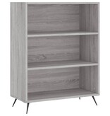 VidaXL Boekenkast 69,5x32,5x90 cm bewerkt hout grijs sonoma eikenkleur