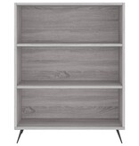 VidaXL Boekenkast 69,5x32,5x90 cm bewerkt hout grijs sonoma eikenkleur