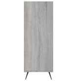 VidaXL Boekenkast 69,5x32,5x90 cm bewerkt hout grijs sonoma eikenkleur