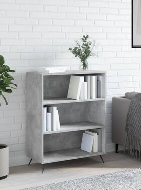 VidaXL Boekenkast 69,5x32,5x90 cm bewerkt hout betongrijs