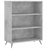 VidaXL Boekenkast 69,5x32,5x90 cm bewerkt hout betongrijs