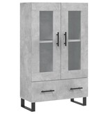 VidaXL Hoge kast 69,5x31x115 cm bewerkt hout betongrijs