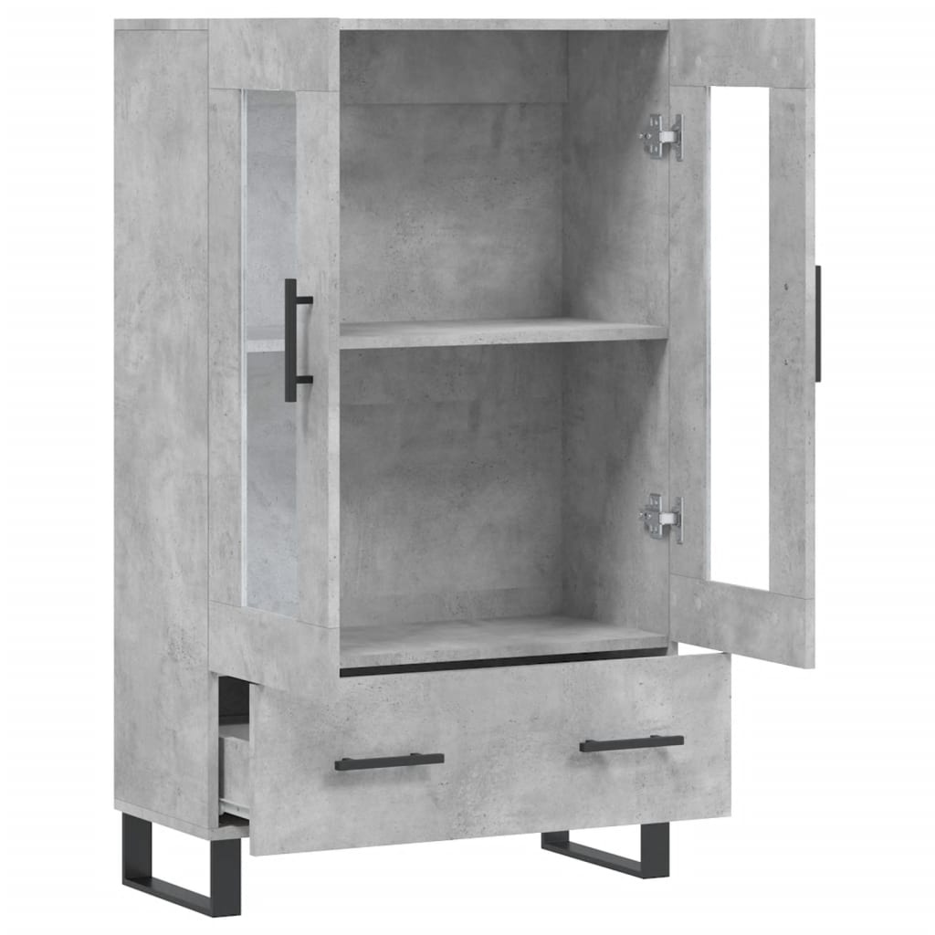 VidaXL Hoge kast 69,5x31x115 cm bewerkt hout betongrijs