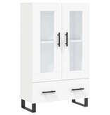 VidaXL Hoge kast 69,5x31x115 cm bewerkt hout wit