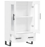 VidaXL Hoge kast 69,5x31x115 cm bewerkt hout wit