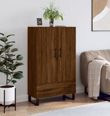 VidaXL Hoge kast 69,5x31x115 cm bewerkt hout bruineikenkleurig