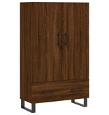VidaXL Hoge kast 69,5x31x115 cm bewerkt hout bruineikenkleurig