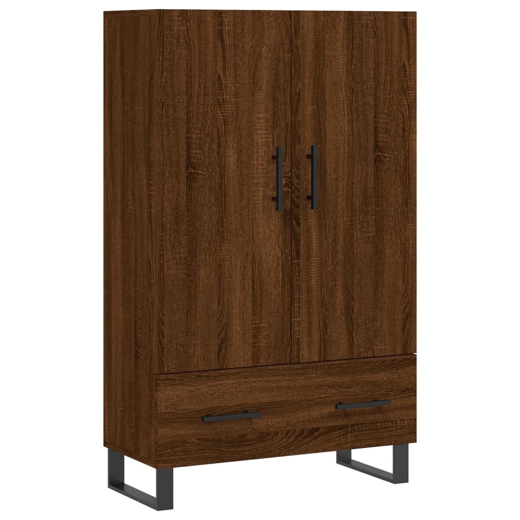 VidaXL Hoge kast 69,5x31x115 cm bewerkt hout bruineikenkleurig