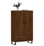 VidaXL Hoge kast 69,5x31x115 cm bewerkt hout bruineikenkleurig