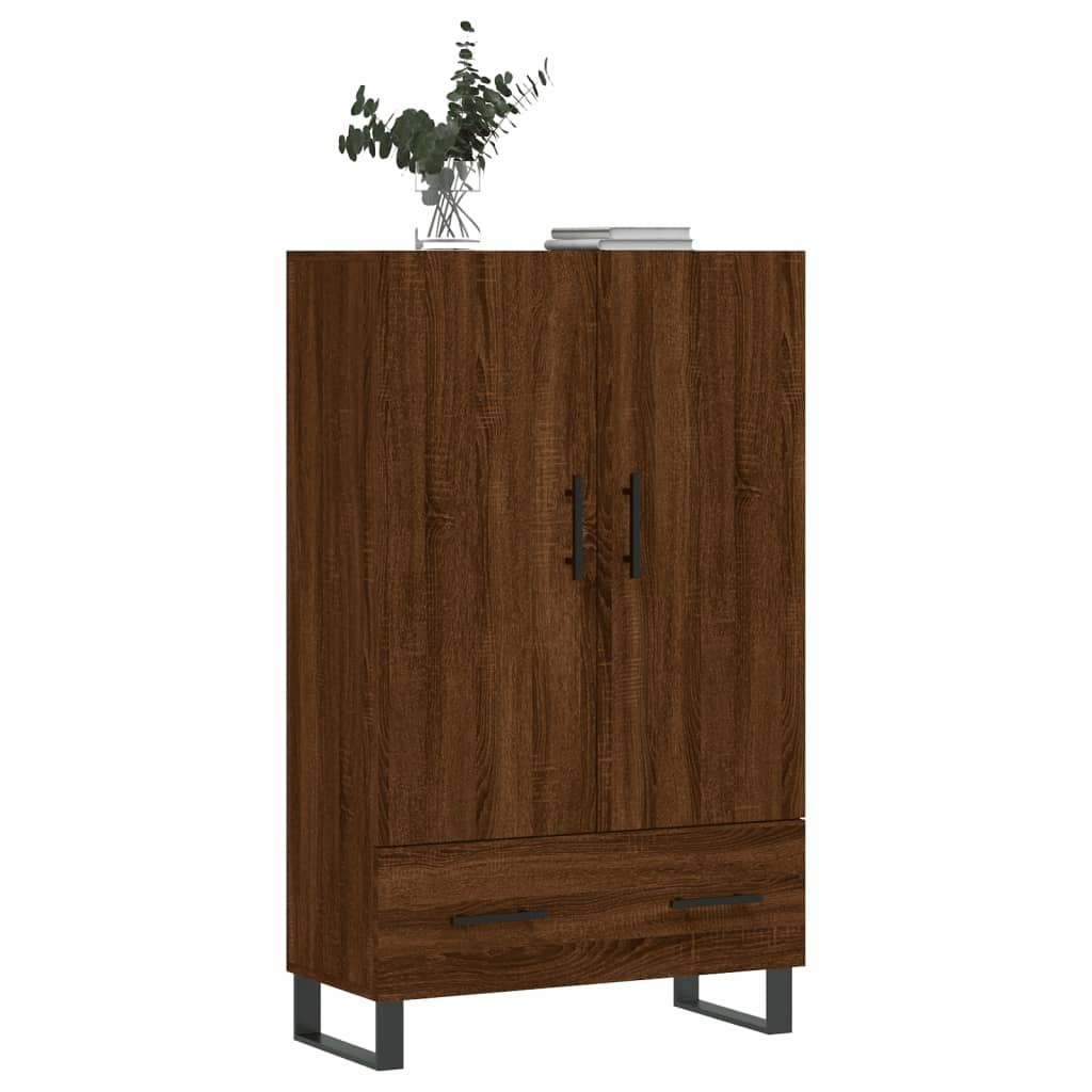 VidaXL Hoge kast 69,5x31x115 cm bewerkt hout bruineikenkleurig