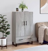 VidaXL Hoge kast 69,5x31x115 cm bewerkt hout grijs sonoma eikenkleurig
