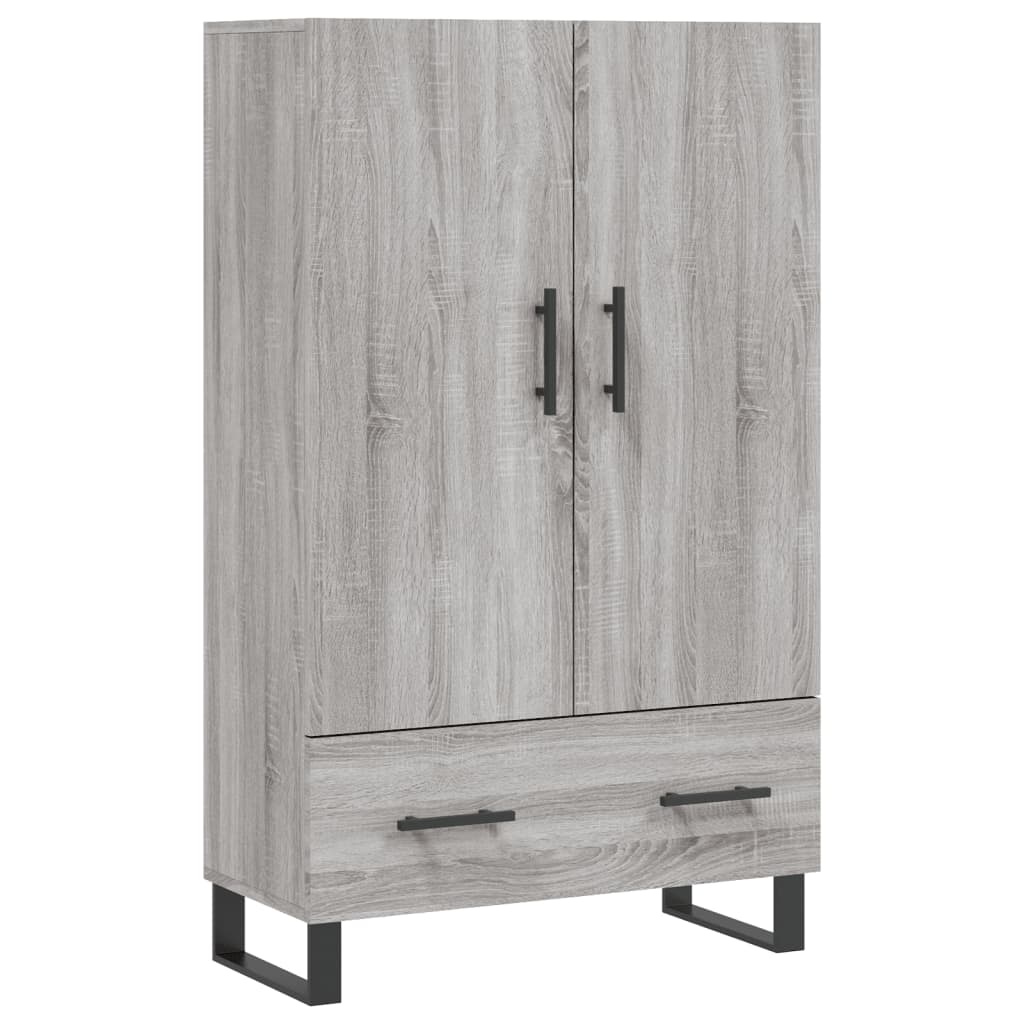 VidaXL Hoge kast 69,5x31x115 cm bewerkt hout grijs sonoma eikenkleurig