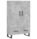 VidaXL Hoge kast 69,5x31x115 cm bewerkt hout betongrijs