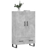 VidaXL Hoge kast 69,5x31x115 cm bewerkt hout betongrijs