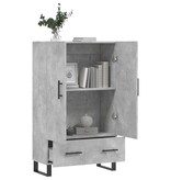 VidaXL Hoge kast 69,5x31x115 cm bewerkt hout betongrijs