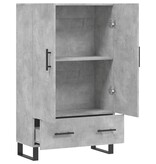 VidaXL Hoge kast 69,5x31x115 cm bewerkt hout betongrijs