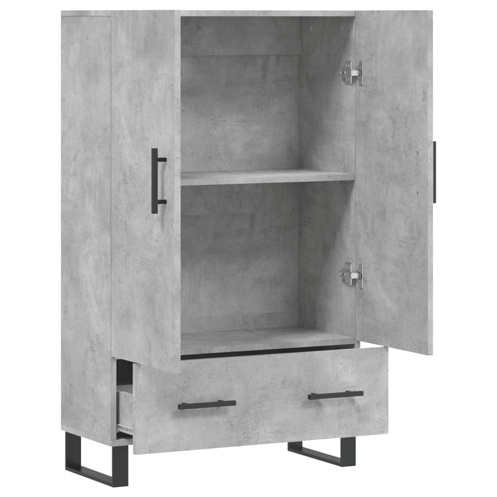 VidaXL Hoge kast 69,5x31x115 cm bewerkt hout betongrijs