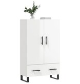 VidaXL Hoge kast 69,5x31x115 cm bewerkt hout hoogglans wit