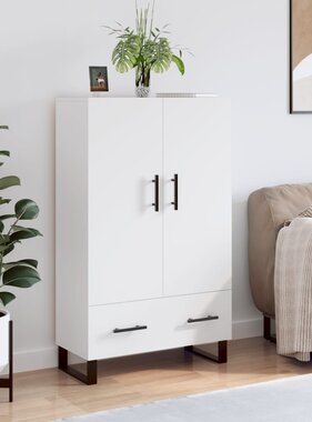 VidaXL Hoge kast 69,5x31x115 cm bewerkt hout wit