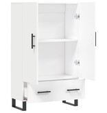 VidaXL Hoge kast 69,5x31x115 cm bewerkt hout wit