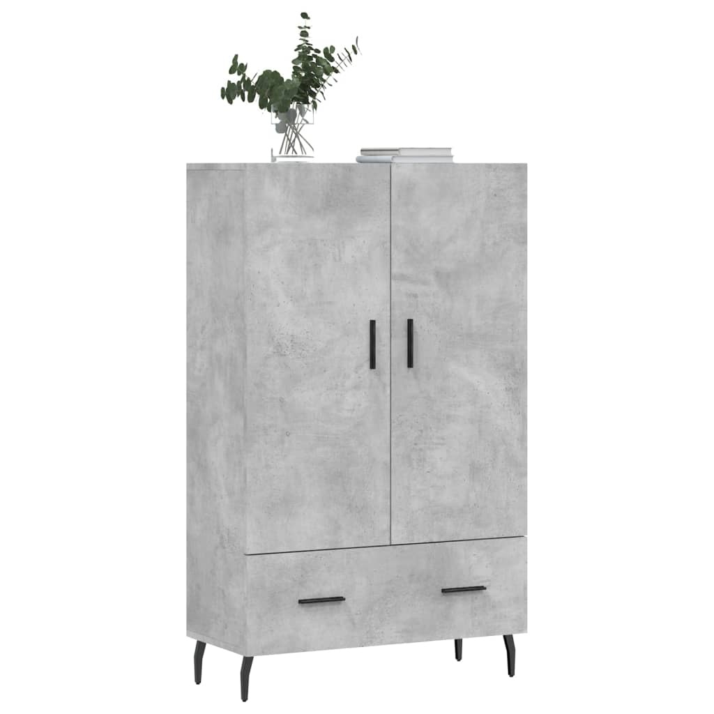 VidaXL Hoge kast 69,5x31x115 cm bewerkt hout betongrijs