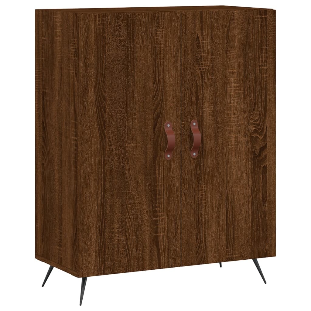 VidaXL Dressoir 69,5x34x90 cm bewerkt hout bruineikenkleurig