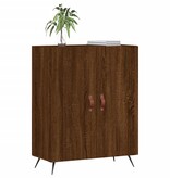 VidaXL Dressoir 69,5x34x90 cm bewerkt hout bruineikenkleurig