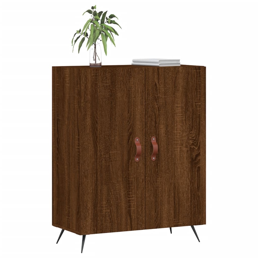 VidaXL Dressoir 69,5x34x90 cm bewerkt hout bruineikenkleurig