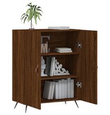 VidaXL Dressoir 69,5x34x90 cm bewerkt hout bruineikenkleurig