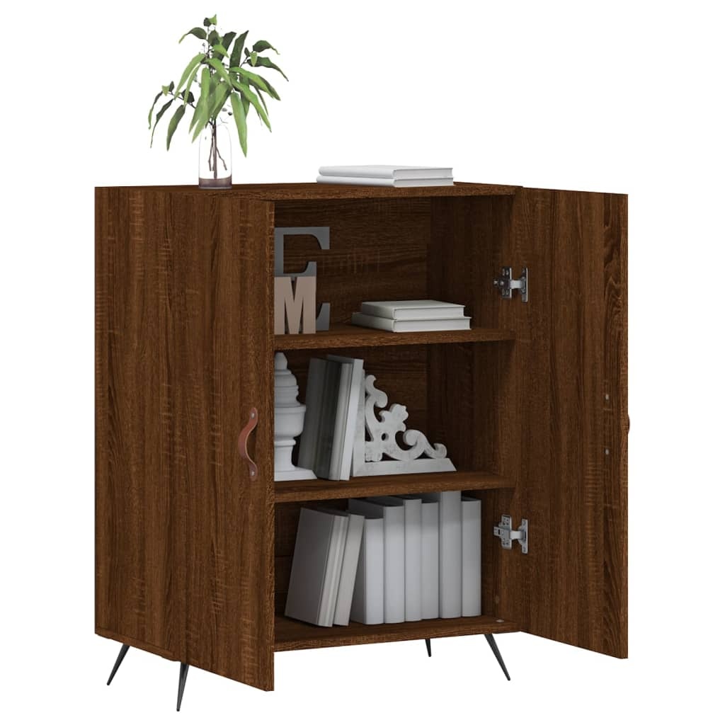 VidaXL Dressoir 69,5x34x90 cm bewerkt hout bruineikenkleurig