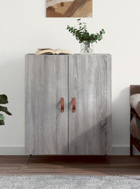 VidaXL Dressoir 69,5x34x90 cm bewerkt hout grijs sonoma eikenkleurig