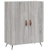 VidaXL Dressoir 69,5x34x90 cm bewerkt hout grijs sonoma eikenkleurig
